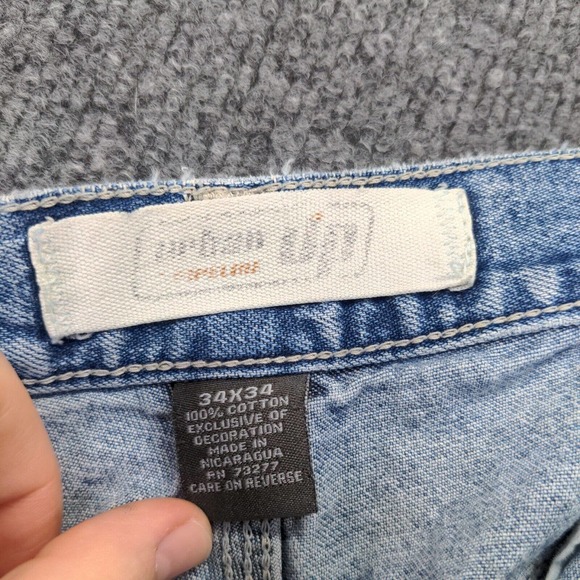 Urban Pipeline Men's Jeans Blue 34x34 Light Wash Denim Straight Distressed - Picture 14 of 16